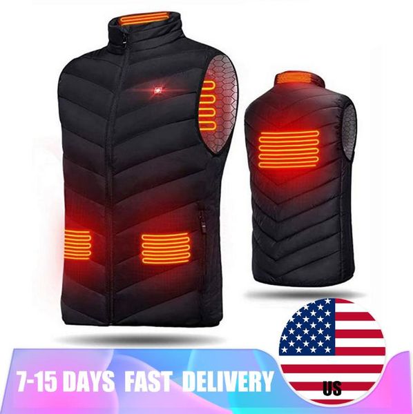 

running jackets 2021 heated jacket fashion men coat intelligent usb electric heating thermal warm clothes winter vest plus s-4xl size, Black;red