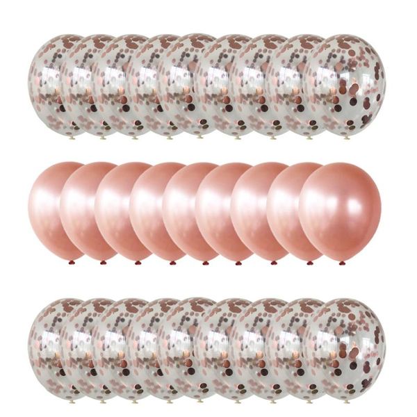 

party decoration 30pcs set 12 inch sequined rose gold confetti latex balloons wedding birthday decorations kids gift