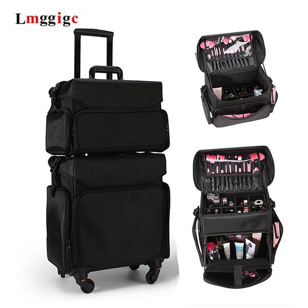 

rolling cosmetic luggage bag set,makeup case with wheels, make-up artist suitcase toolbox ,beautician stylist trolley box bags & cases