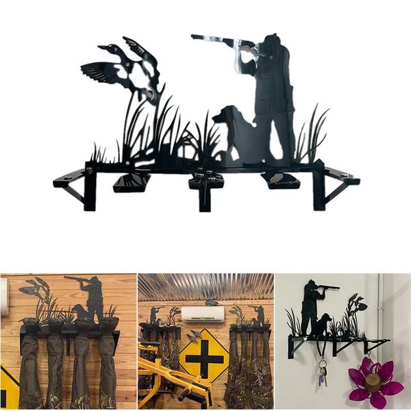 

clothing & wardrobe storage waders rack organizer duck hunting silhouette wall mounted metal boot stand keep boots in shape for various fpin