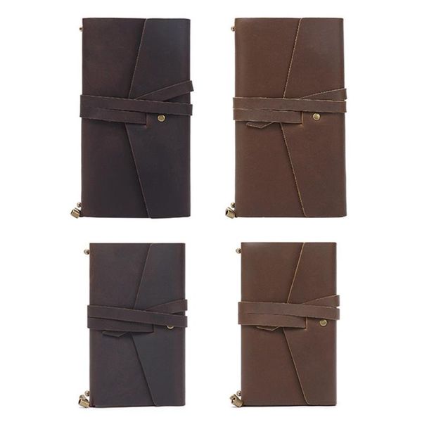 

notepads crazy horse leather journal notebook retro handbook diary notepad sketchbook 77ha, Purple;pink