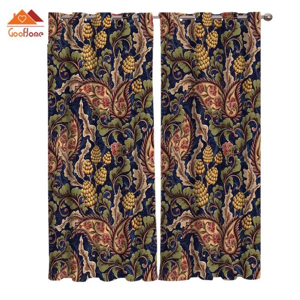 

curtain & drapes vintage court flower window curtains living room outdoor fabric home decor