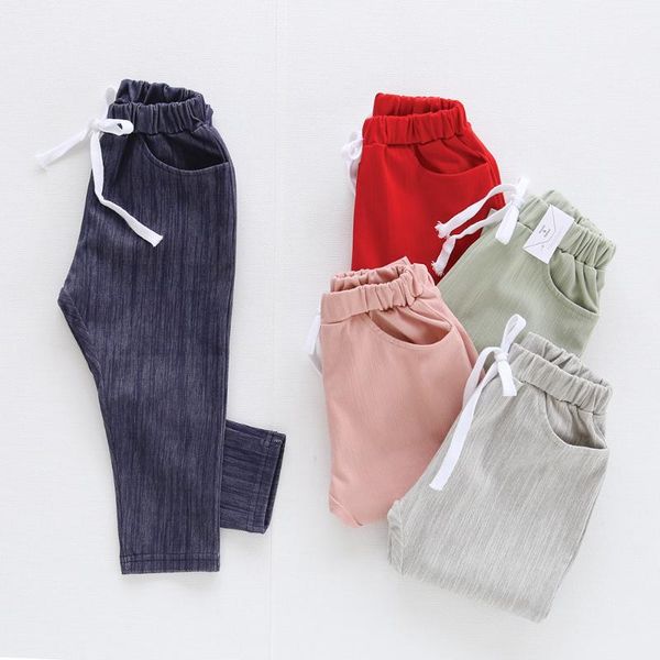 

trousers children's leisure of the spring and summer 2021 private candy color 5 cotton panties pants, Blue