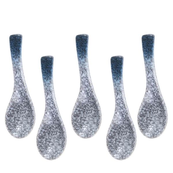 

dinnerware sets 5pcs ceramic soup spoons practical restaurant rice spoon kitchen tableware