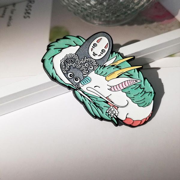 

pins, brooches luminous white dragon brooch kawaii fluorescent, Gray