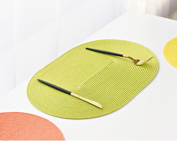 

packageset of 4.pp heat insulation non-slip placemat for dining table bowl dish pad mat waterproof set de table kitchen placema