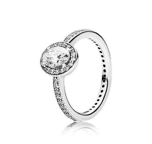 

band rings real 925 sterling sier cz diamond with original box set fit pandora style wedding ring engagement jewelry for women girls j he90n, Silver