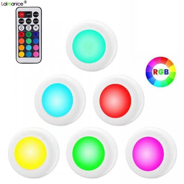 

under cabinet light rgb dimmable touch sensor led puck lights for cupboard close wardrobe stair hallway night lamp