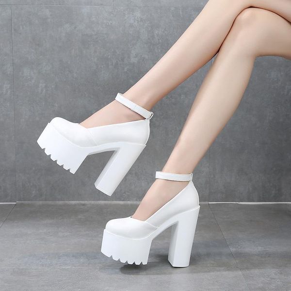 

sandals 14cm fashion waterproof platform high heels black women shoes 37 38 39