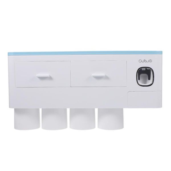 

1pc toothbrush holder bathroom cosmetic organizer wall hanging rack bath accessory set