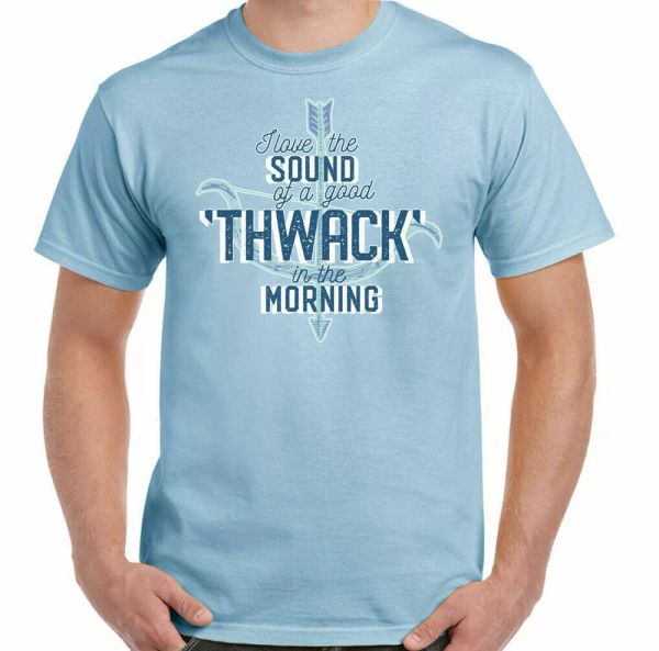 

archery t-shirt, mens funny bow & arrow archer tee gift thwack, White;black