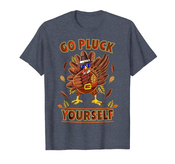 

go pluck yourself turkey clothes outfit funny thanksgiving t-shirt, White;black