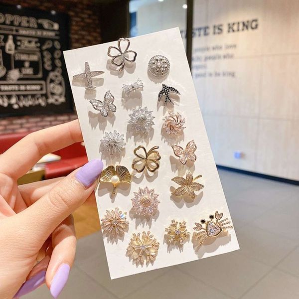 

brooch anti light small pin women's cardigan accessories button neckline fixed clothing decoration artifact, Gray