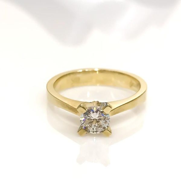 

cluster rings classic diamond model solitaire 8 gold ring, Golden;silver