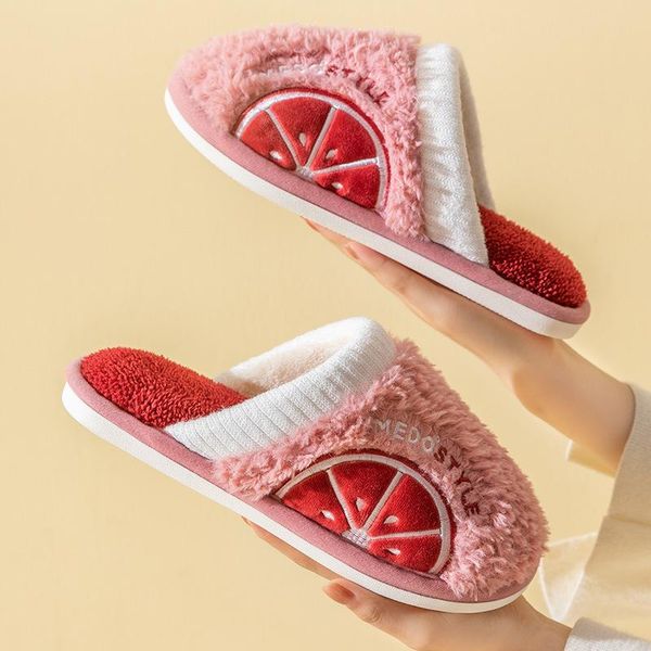 

slippers women furry couples cute man home soft bottom comfortable non-slip mute keep warm simplicity zapatos, Black