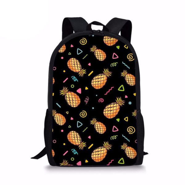 

customzied backpack for teens girls pineapple print kids book bag children school bags women backpacks chidlren custom