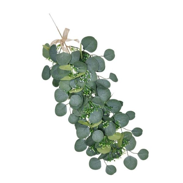 

decorative flowers & wreaths 1pc artificial plant pendant fake decor eucalyptus leaf (green)