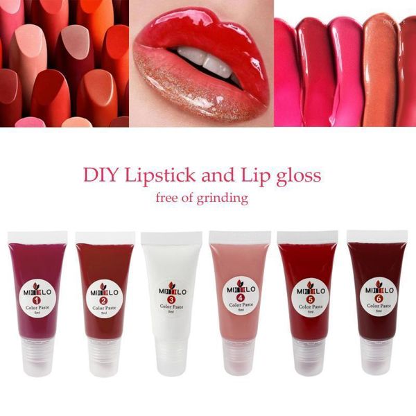 

colors diy handmade lip gloss base material matte lipstick moisturizing thin tint cosmetics female makeup tslm11