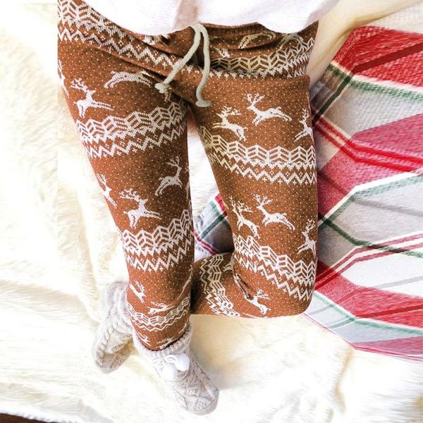 

women's pants & capris retro casual pocket harajuku sweatpants winter thick fleece lining homewear women christmas elk print high waist, Black;white