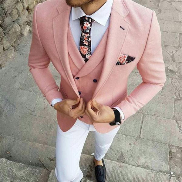 

men's suits & blazers latest designs pink men for wedding green man business blue groom tuxedos slim fit terno masculino 3 pieces, White;black
