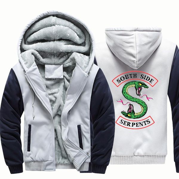 

women's hoodies & sweatshirts men's wish plus velvet american drama valley town south side zip cardigan hooded sports hoodie, Black