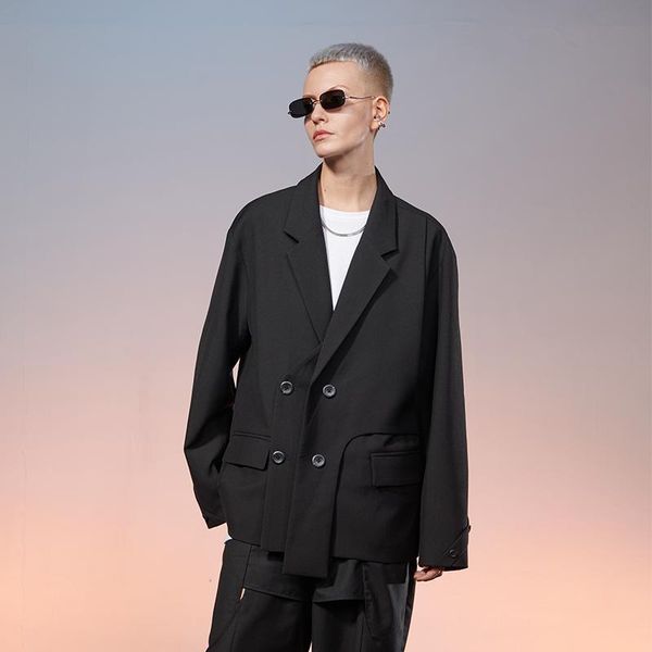 

men's suits & blazers s-6xl 2021 men women's fashion catwalk original design sense temperament double breasted suit coat plus size, White;black