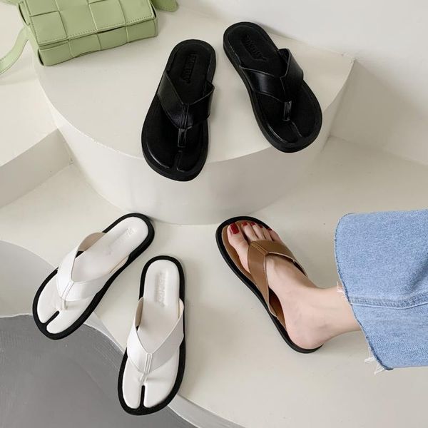 

slippers women 2021 summer fashion square toe flat slides outdoor casual beach non-slip flip flops shoes brown, Black