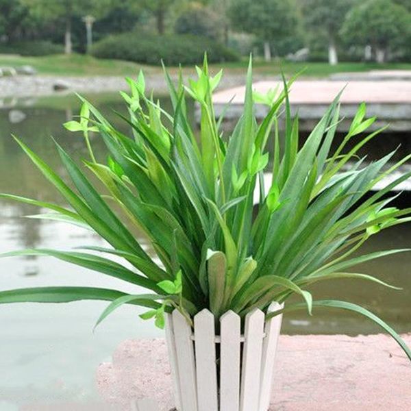 

decorative flowers & wreaths plastic fake plants artificial onion grass bunch green leaves plant branch foliage wall material garden balcony
