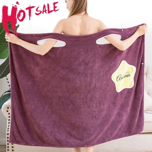 

wearable bath towel superfine fiber towels soft and absorbent coral fleece for el home bathroom gifts women bathrobe