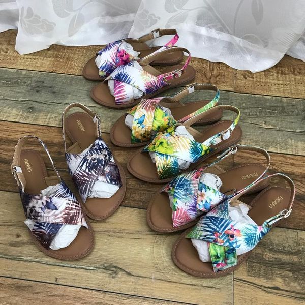 

fashion summer coconut tree pattern hawaiian style sandals women's shoes, Black