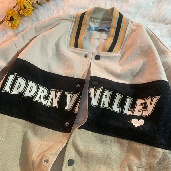 

women's jackets uniform women's baseball jacket, retro coat with matching colors, autumn 6s8x, Black;brown