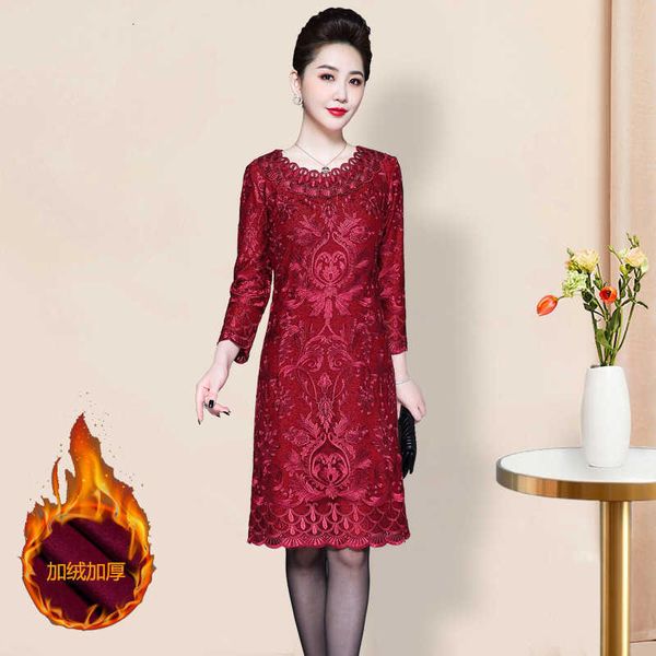 

luxury party evening dress 2021 autumn and winter plush thickened 's happy -in-law's long sleeved, White;pink