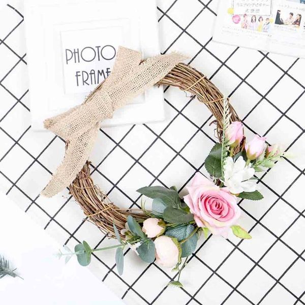 

decorative flowers & wreaths artificial green plant wreath simulation garland home office decor drop apr25