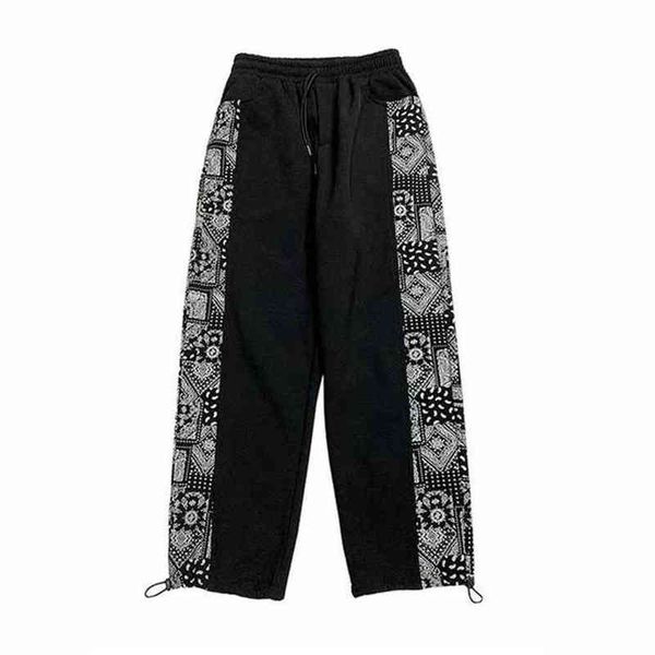 Pantaloni larghi abbigliamento sportivo da uomo handaloto 2022 T-shirt BANDANA Paisley stampato running 0124