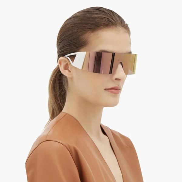 

sunglasses shades for women men fashion camber conjoined big box shaped shows uv400 goggles ins 8486, White;black