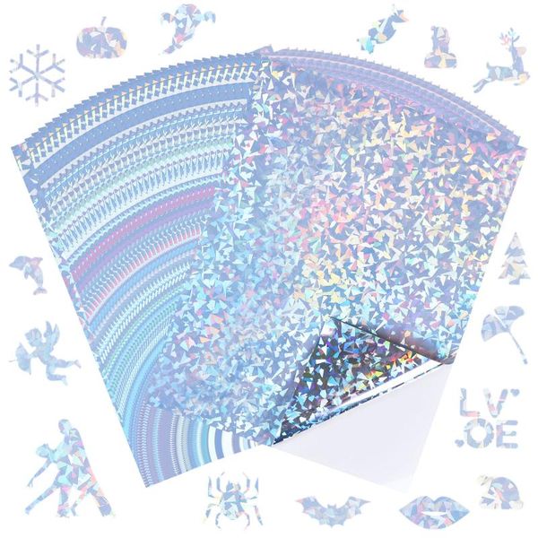 

gift wrap 32 sheets holographic printable sticker paper a4 size
