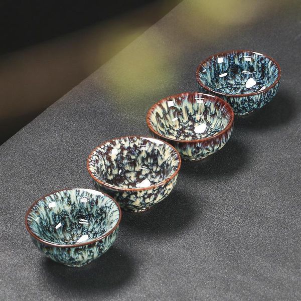 

cups & saucers 1pcs ceramic teacups kiln change tea bowl cup personal single