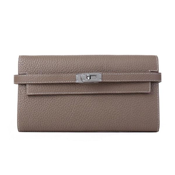 

wallets 2021 high-grade ladies women genuine leather black clutch bag card holder purses hasp wallet standard, Red;black
