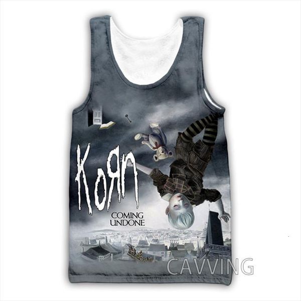 

fashion women mens 3d print korn band tank harajuku vest summer undershirt shirts streetwear, White;black