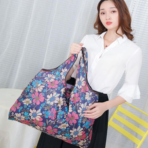 

shopping bag foldable nylon tote bags eco friendly grocery large reusable shopper folding recycle