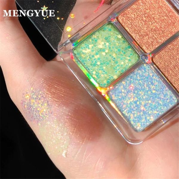 

4colors glitter eyeshadow pallet matte shimmer makeup sequins shine diamond eye shadow maquillaj pigment cosmetics