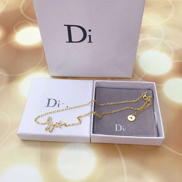 

star deer necklace bracelet with diamond, Black