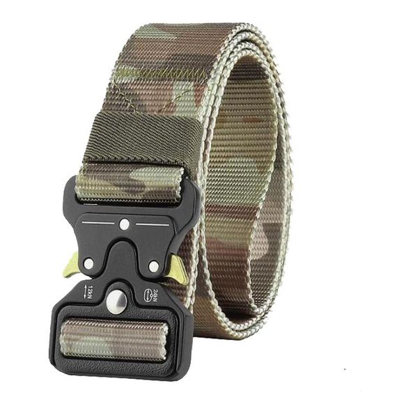 

belts western outdoor tactial men nylon belt fashion multifunctional train wide 3.8cm jeans pants canvas, Black;brown