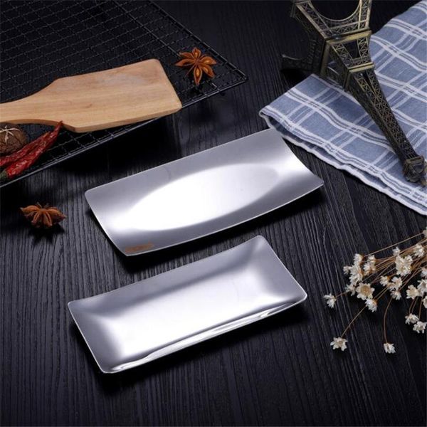 

kitchen storage & organization stainless steel tray fine polishing silver snack dessert fruit napkin plate dish tableware tools