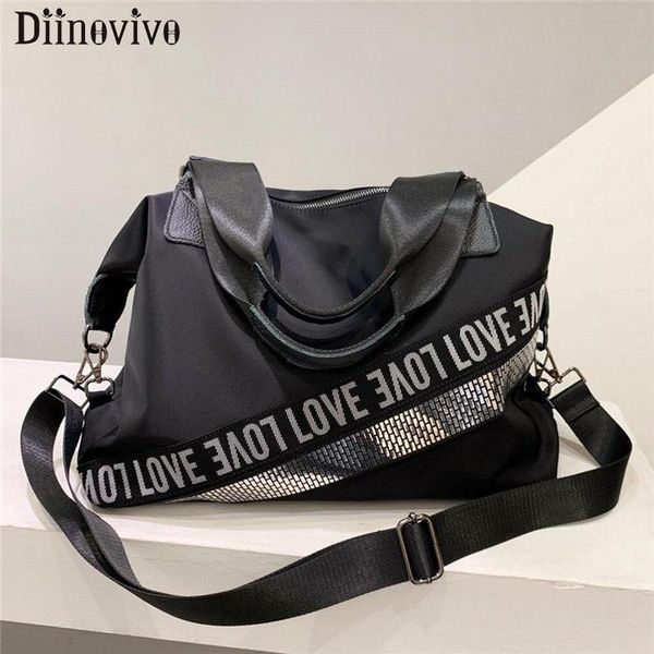 

duffel bags diinovivo fashion letter design women bag handbags oxford crossbody messenger female large travel totes whdv1293