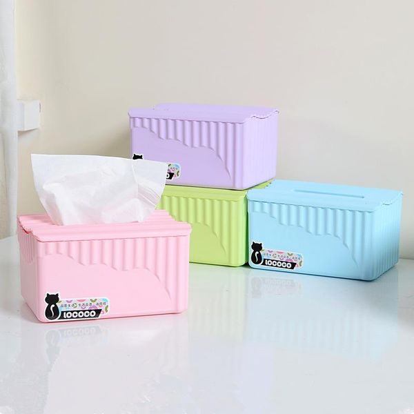 

tissue boxes & napkins pure color simple multifunctional box bathroom wet storage living room drawer household daily necessities