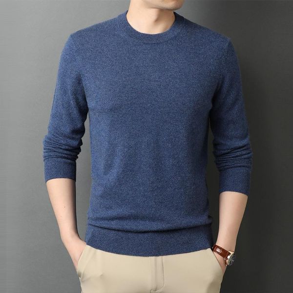 

men's sweaters 2021 spring and autumn sweater men round neck long sleeve knitted 218236, White;black