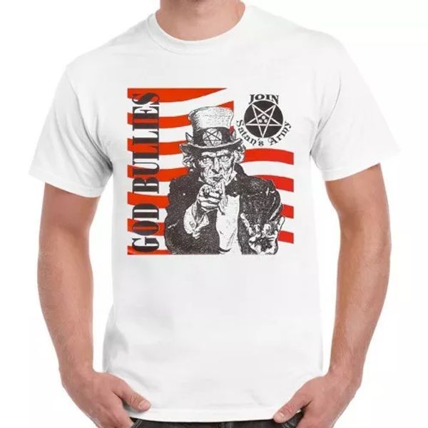 

join satans army god bullies noise rock retro t shirt 844, White;black