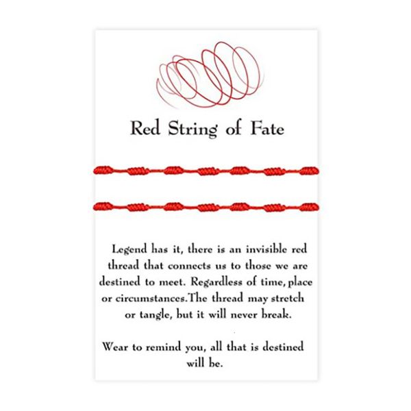 

red rope ethnic style 7 knot lucky red woven card bracelet 2-piece hand rope set, Black