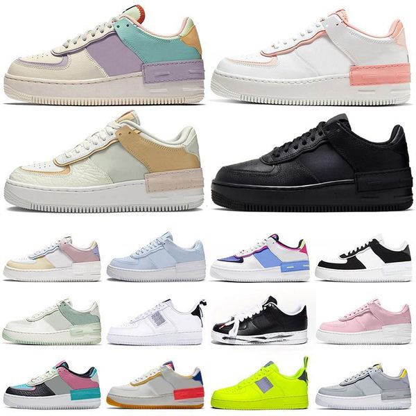 

wholesale 2021 design platform outdoor men low skateboard shoes one 1 knit euro high women all white black walking